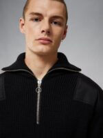 Ethan Chunky Sweater Black Men J.Lindeberg Clothing 66XF2292 - Image 4