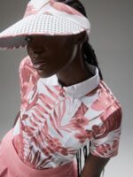 Evelina Print Polo Hibiscus Pink Women J.Lindeberg Clothing 66XF1543 - Image 3