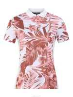 Evelina Print Polo Hibiscus Pink Women J.Lindeberg Clothing 66XF1543 - Image 4
