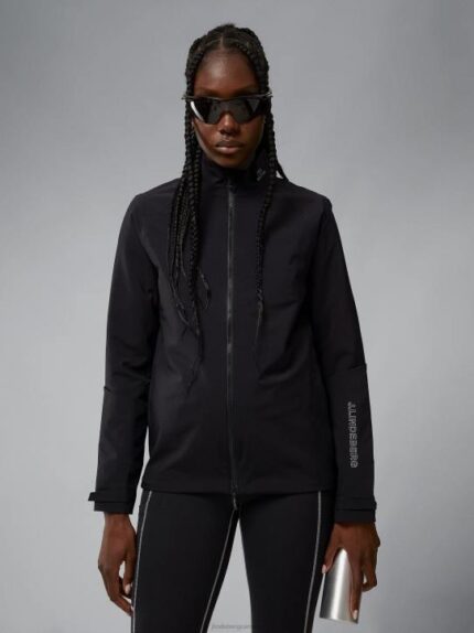 Everly Rain Jacket Black Women J.Lindeberg Clothing 66XF2841