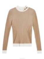 Felicia Knitted Sweater Tiger Brown Women J.Lindeberg Clothing 66XF1846 - Image 6