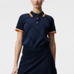 Feline Knitted Shirt Navy Women J.Lindeberg Clothing 66XF1840