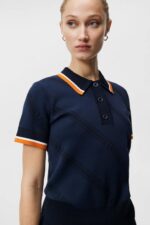 Feline Knitted Shirt Navy Women J.Lindeberg Clothing 66XF1840 - Image 4