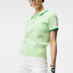 Feline Knitted Shirt Patina Green Women J.Lindeberg Clothing 66XF1842