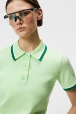 Feline Knitted Shirt Patina Green Women J.Lindeberg Clothing 66XF1842 - Image 4