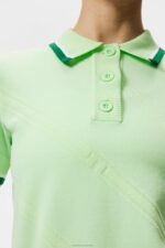 Feline Knitted Shirt Patina Green Women J.Lindeberg Clothing 66XF1842 - Image 5