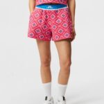 Flare Knitted Shorts Blue Diamond Logo Women J.Lindeberg Clothing 66XF1720