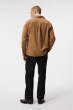Flat Wool Overshirt Chipmunk Men J.Lindeberg Clothing 66XF1160 - Image 2