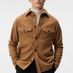 Flat Wool Overshirt Chipmunk Men J.Lindeberg Clothing 66XF1160