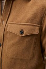 Flat Wool Overshirt Chipmunk Men J.Lindeberg Clothing 66XF1160 - Image 5