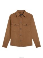 Flat Wool Overshirt Chipmunk Men J.Lindeberg Clothing 66XF1160 - Image 6