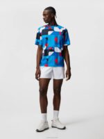Flatlocked T-shirt Brilliant Blue Big Bridge Men J.Lindeberg Clothing 66XF185 - Image 3