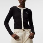 Freda Knitted Cardigan Black Women J.Lindeberg Clothing 66XF1832