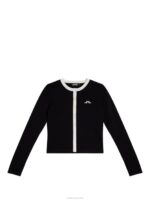 Freda Knitted Cardigan Black Women J.Lindeberg Clothing 66XF1832 - Image 6