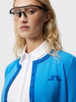 Freda Knitted Cardigan Brilliant Blue Women J.Lindeberg Clothing 66XF1829 - Image 4