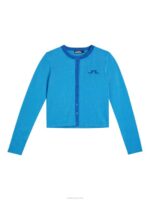 Freda Knitted Cardigan Brilliant Blue Women J.Lindeberg Clothing 66XF1829 - Image 5