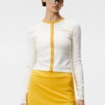 Freda Knitted Cardigan White Women J.Lindeberg Clothing 66XF1831