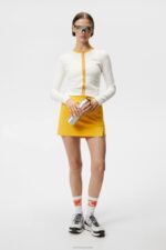 Freda Knitted Cardigan White Women J.Lindeberg Clothing 66XF1831 - Image 3