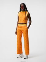 Freja Knitted Top Orange Diamond Logo Women J.Lindeberg Clothing 66XF1839 - Image 2