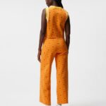 Freja Knitted Top Orange Diamond Logo Women J.Lindeberg Clothing 66XF1839