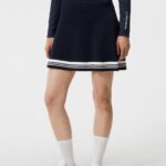Frida Stripe Knitted Skirt Navy Women J.Lindeberg Clothing 66XF1558