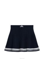 Frida Stripe Knitted Skirt Navy Women J.Lindeberg Clothing 66XF1558 - Image 5
