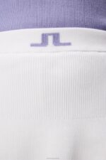 Frida Stripe Knitted Skirt White Women J.Lindeberg Clothing 66XF1557 - Image 5