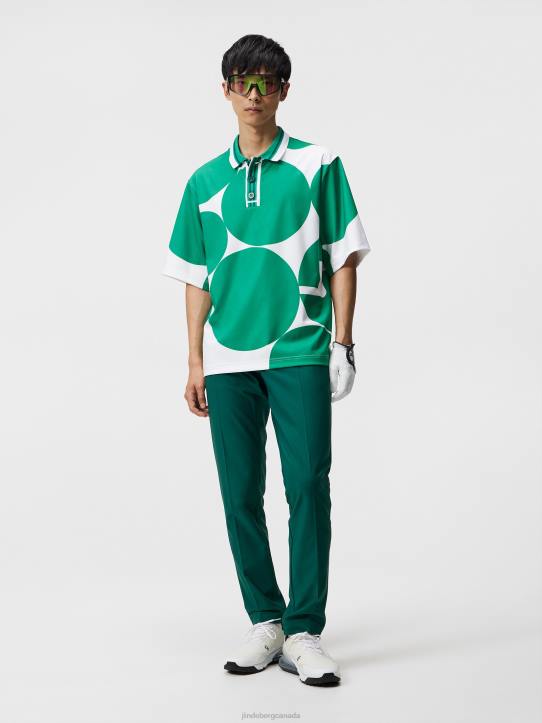 Front 9 Back 9 Polo White Men J.Lindeberg Clothing 66XF329 - Image 2