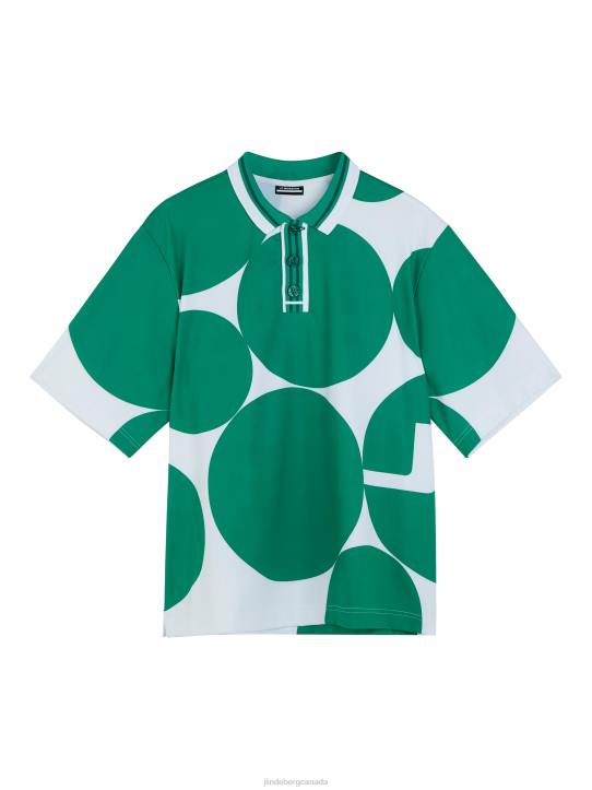 Front 9 Back 9 Polo White Men J.Lindeberg Clothing 66XF329 - Image 4