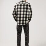 Gingham Loose Overshirt Black Men J.Lindeberg Clothing 66XF2467