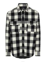 Gingham Loose Overshirt Black Men J.Lindeberg Clothing 66XF2467 - Image 4