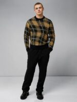 Glen Jacquard Sweater Tiger Brown Men J.Lindeberg Clothing 66XF2294 - Image 2