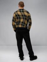 Glen Jacquard Sweater Tiger Brown Men J.Lindeberg Clothing 66XF2294