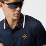 Glen Polo Navy Men J.Lindeberg Clothing 66XF316