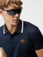 Glen Polo Navy Men J.Lindeberg Clothing 66XF316