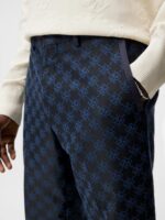 Gomor Jacquard Pants Navy Men J.Lindeberg Clothing 66XF1223 - Image 3