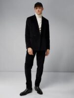 Gordon Corduroy Pleated Pants Black Men J.Lindeberg Clothing 66XF2555 - Image 2