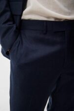 Grant Flannel Pants Navy Men J.Lindeberg Clothing 66XF1202 - Image 3