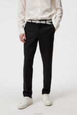Grant Stretch Twill Pants Black Men J.Lindeberg Clothing 66XF1137