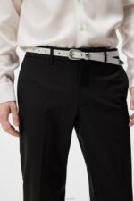 Grant Stretch Twill Pants Black Men J.Lindeberg Clothing 66XF1137 - Image 4
