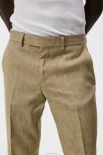Grant Super Linen Pants Aloe Men J.Lindeberg Clothing 66XF1207 - Image 3