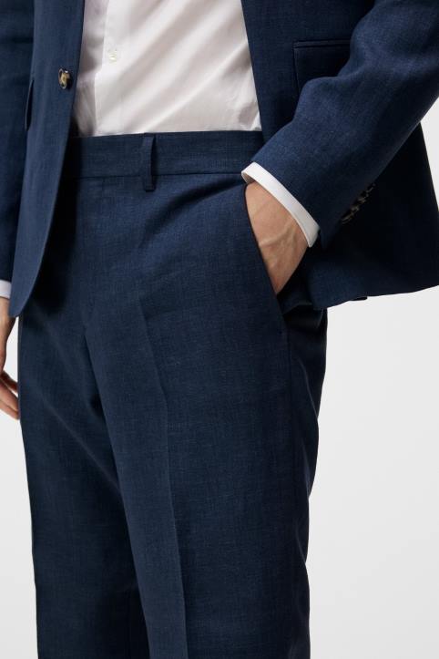 Grant Super Linen Pants Blue Indigo Men J.Lindeberg Clothing 66XF1219 - Image 4