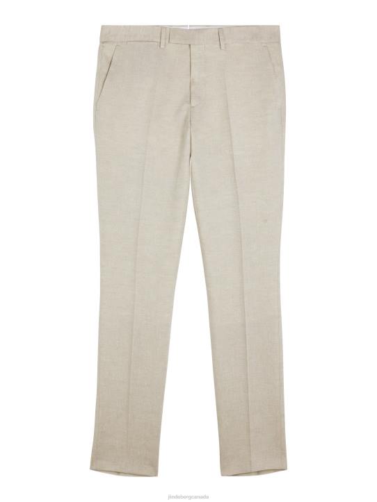 Grant Super Linen Pants Safari Beige Men J.Lindeberg Clothing 66XF1218 - Image 6