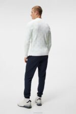 Gus Jacquard Sweater White Sphere Dot Men J.Lindeberg Clothing 66XF584 - Image 2