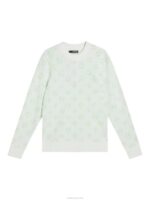 Gus Jacquard Sweater White Sphere Dot Men J.Lindeberg Clothing 66XF584 - Image 5
