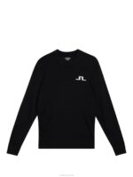 Gus Knitted Sweater Black Men J.Lindeberg Clothing 66XF587 - Image 4
