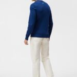 Gus Knitted Sweater Estate Blue Men J.Lindeberg Clothing 66XF510