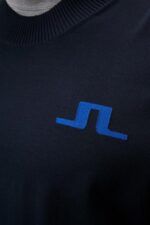 Gus Knitted Sweater Navy Men J.Lindeberg Clothing 66XF509 - Image 4