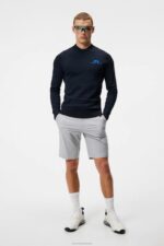 Gus Knitted Sweater Navy Men J.Lindeberg Clothing 66XF586 - Image 2