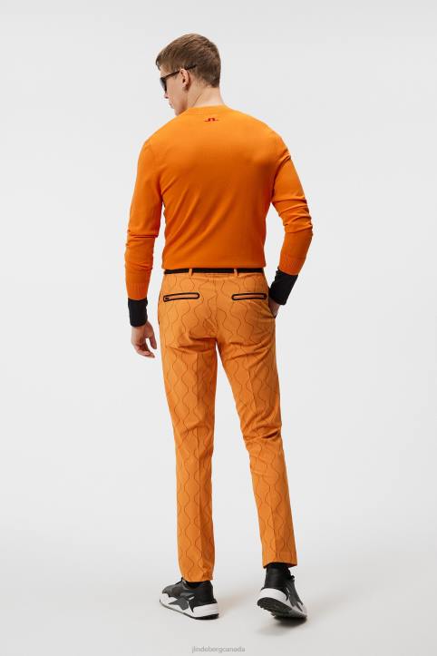 Gus Knitted Sweater Russet Orange Men J.Lindeberg Clothing 66XF588 - Image 1